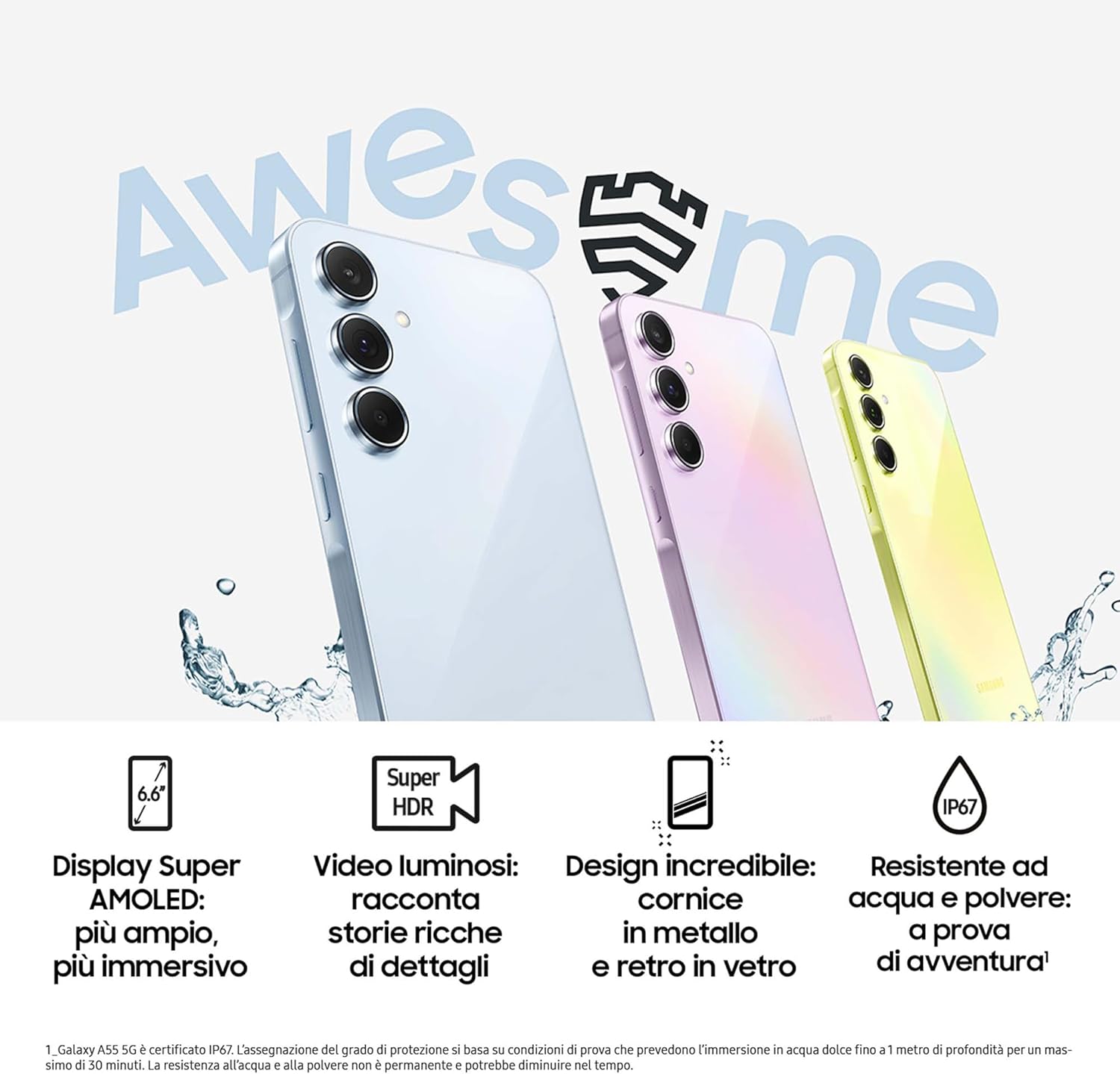 SAMSUNG GALAXY A55 5G 8GB RAM 256GB DUAL SIM AWESOME LEMON + FREE COVER CLEAR CASE SAMSUNG GALAXY A55 5G 8GB RAM 256GB DUAL SIM AWESOME LEMON + FREE COVER CLEAR CASE